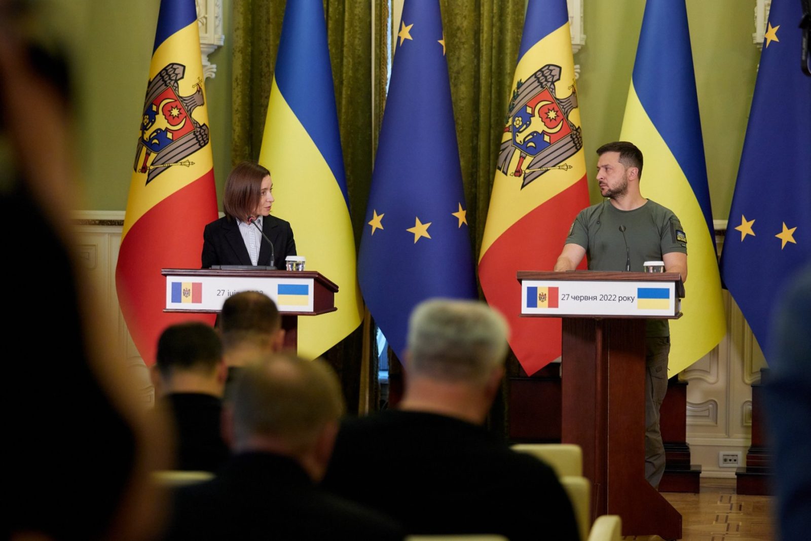 Zelenski: Ucraina și Republica Moldova își coordonează pașii pentru aderarea la UE / Discuții ale liderului ucrainean cu Maia Sandu