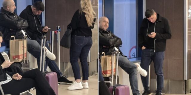 George SImion fotografiat pe Aeroportul otopeni
