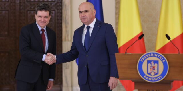 Președintele Nicușor Dan și premierul desemnat Ilie Bolojan, la Palatul Cotroceni