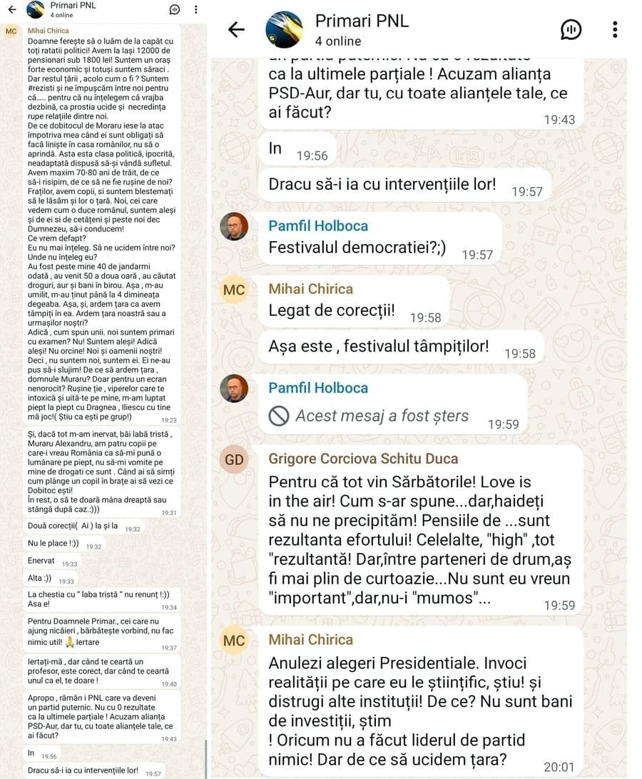 Chirica mesaje Whatsapp primari PNL