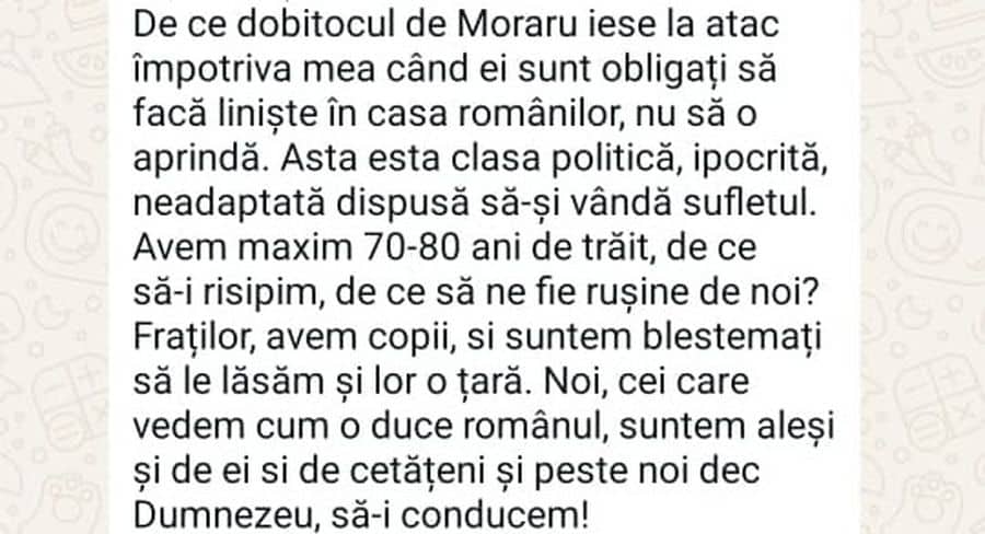 Chirica mesaje Whatsapp primari PNL