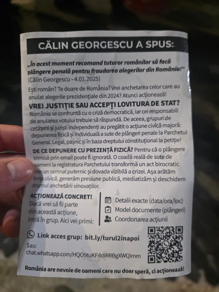 Manifest „Cand Calin Georgescu a spus” protest AUR