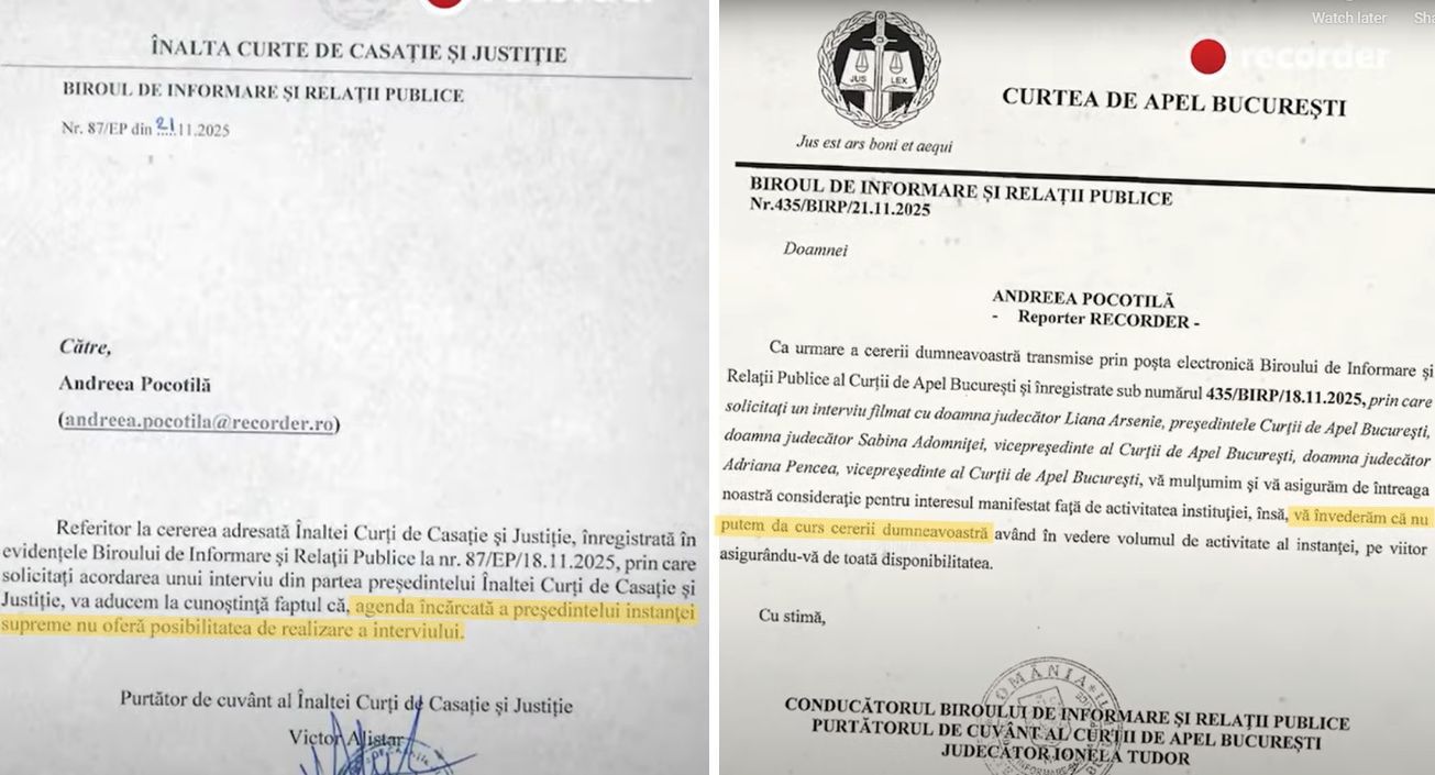 Curtea de Apel București dă replica la documentarul Recorder, dar începe cu un fals: „Instanța nu a fost solicitată să-și prezinte punctul de vedere anterior difuzării”