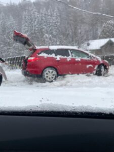 Ninsoare abundentă în zona Predeal