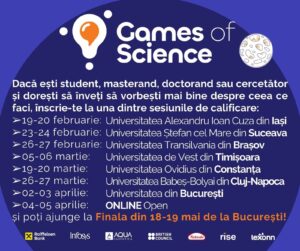 Programul ediției 2026 a competiției games of science