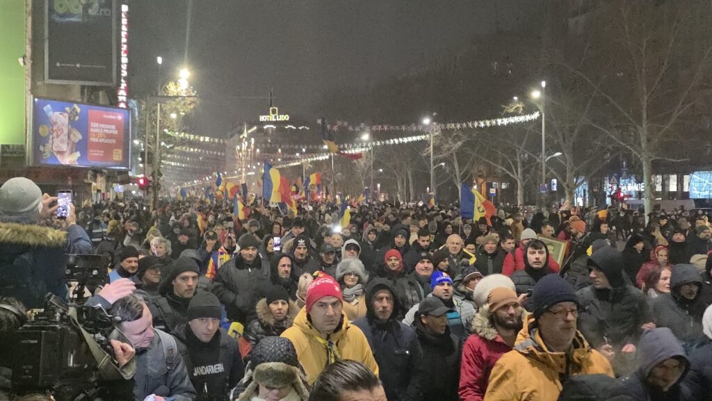 coloana protestatari