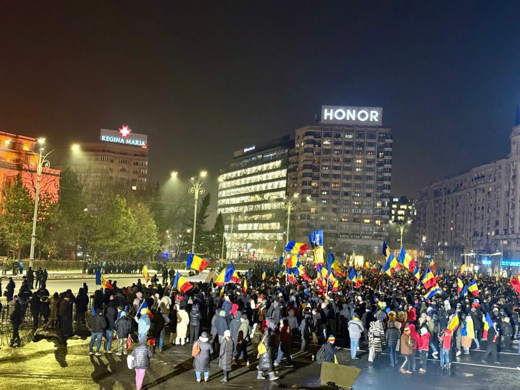 protest AUR Piața Victoriei