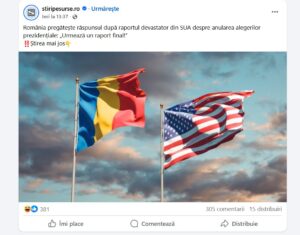 fake news ursula nicusor georgescu turul doi inapoi, europa, ue, harta, călin georgescu, facebook, robert turcescu, ion cristoiu sua romania