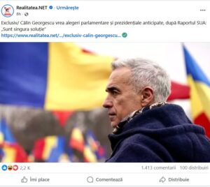 fake news ursula nicusor georgescu turul doi inapoi, europa, ue, harta, călin georgescu, facebook, robert turcescu, ion cristoiu
