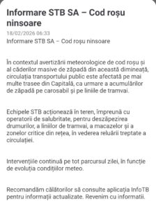 stb ninsori cod rosu bucuresti