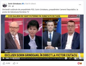 sorin grindeanu, social media