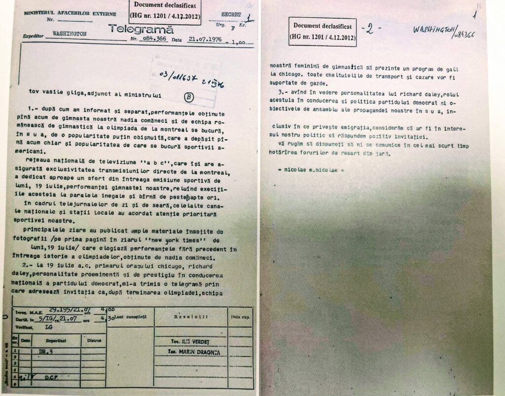 documente Nadia Comăneci