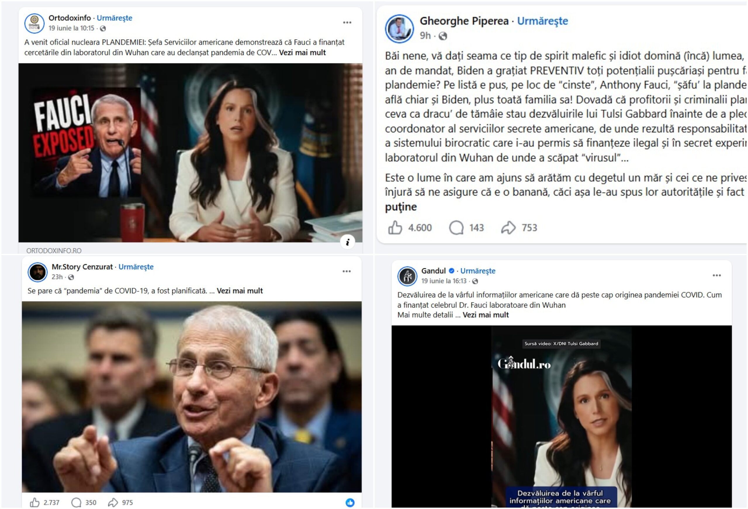 ”Grenada” lui Tulsi Gabbard pe rețele, în ultima zi la șefia serviciilor americane: ”Imunologul Anthony Fauci a finanțat cercetarea de la Wuhan care a declanșat pandemia COVID-19”