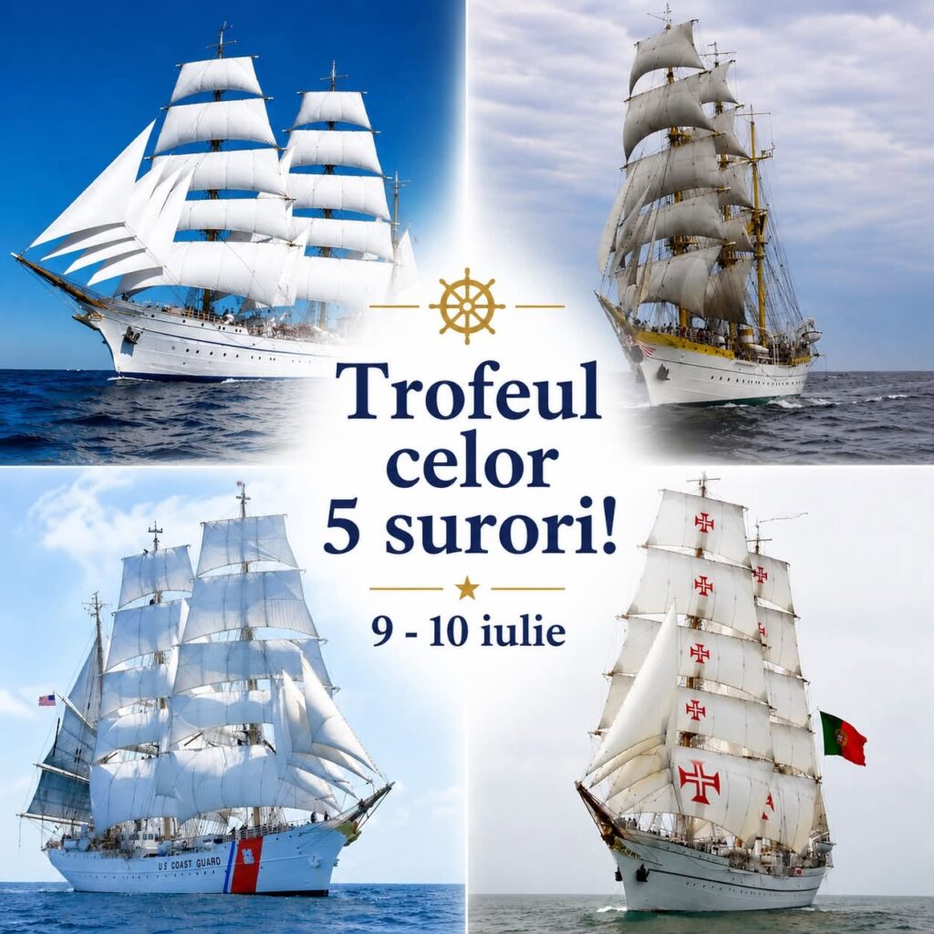 Nava Școală „Mircea” participă la „Trofeul celor 5 Surori”, o cursă istorică reluată după jumătate de secol / 60 de mile, fără motoare, doar forța vântului