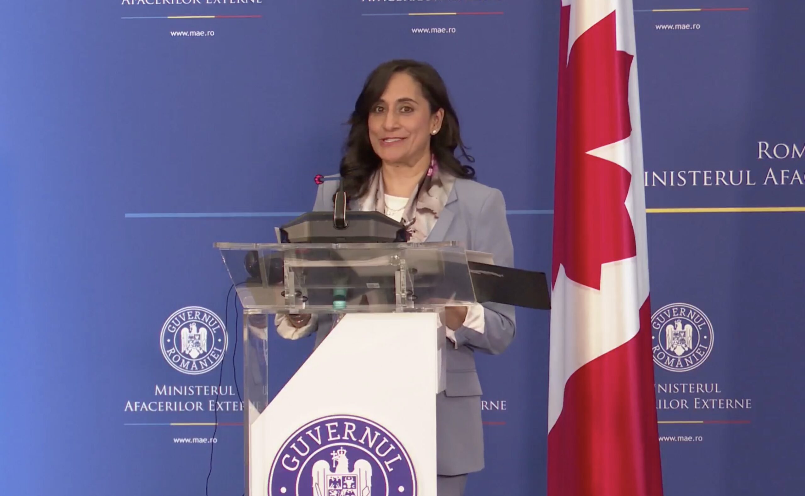 Anita Anand, primită la Cotroceni de președintele Nicușor Dan, în cadrul vizitei oficiale în România