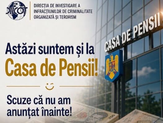 DIICOT, ironic la adresa ministrului interimar al Muncii, Dragoș Pîslaru: „Astăzi suntem și la Casa de Pensii. Scuze că nu am anunțat înainte!”