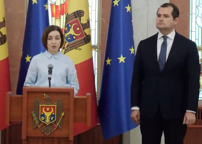 VIDEO Maia Sandu îl desemnează prim-ministru pe Vasile Tofan, propus de Partidul Acţiune şi Solidaritate