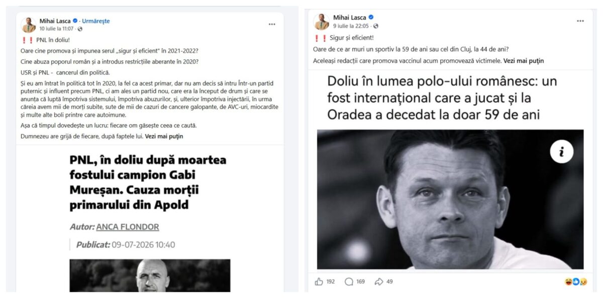Fake-ul despre „vaccinurile ucigașe” face victime și după 6 ani de la pandemia COVID: Trei decese recente, între care și al fotbalistului Gabi Mureșan, și conspirațiile din jurul lor