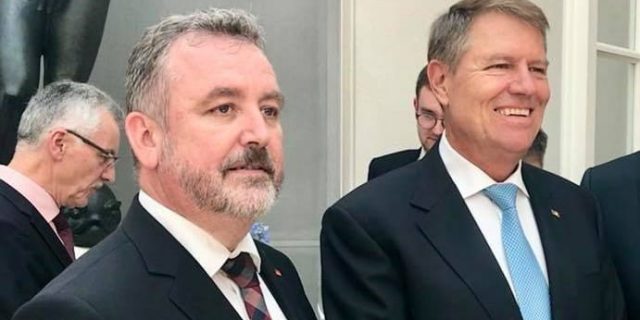 Bernd Fabritius alături de fostul președinte al României, Klaus Iohannis