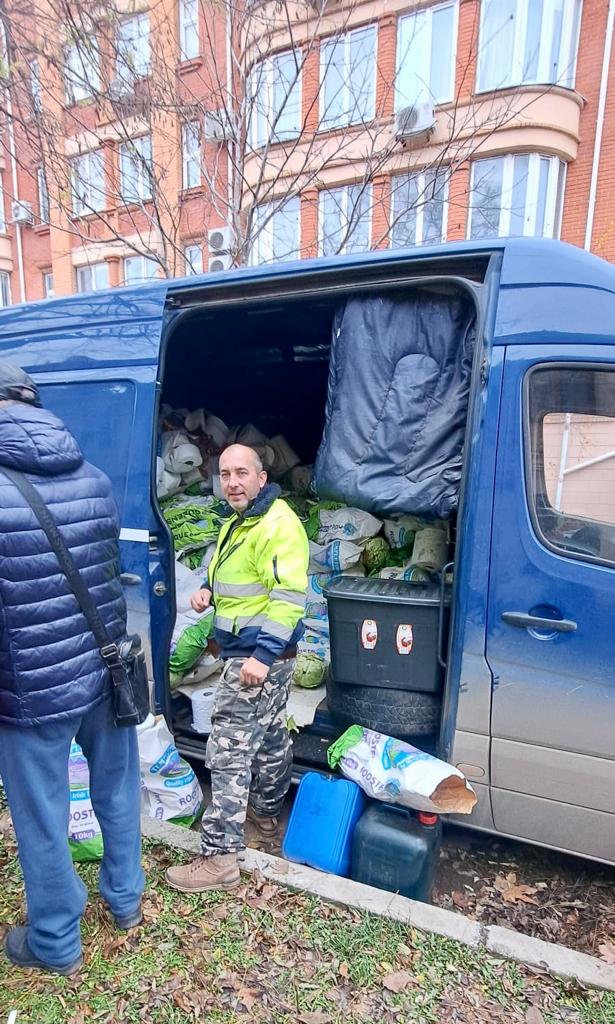Foto: Petru Gabor în Herson, Ucraina, decembrie 2022/ arhiva personală 