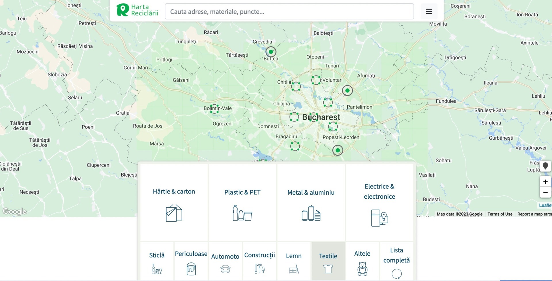 Captură Hartareciclarii.ro