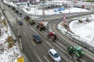 Protest transportatori si fermieri