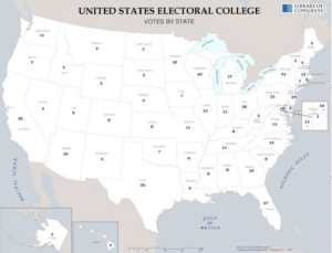 Harta colegii electorale SUA