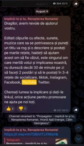 calin georgescu telegram