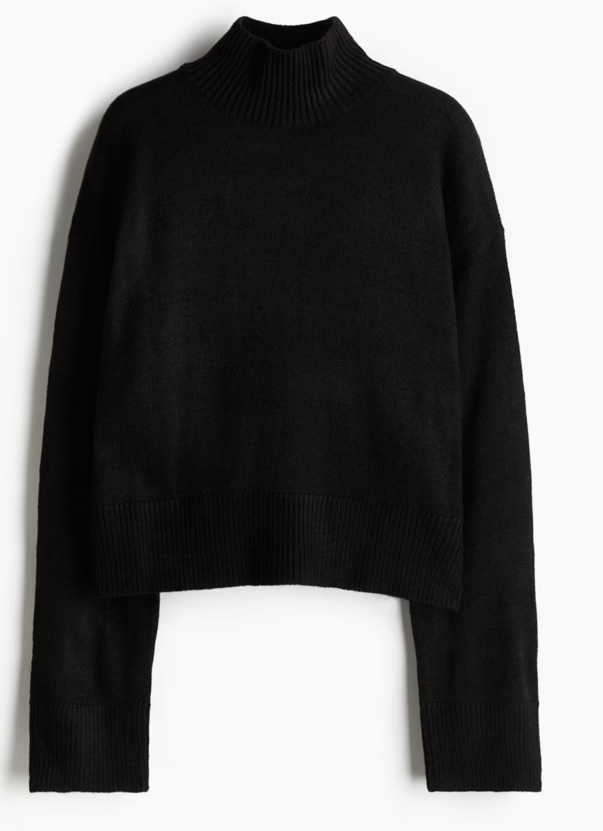 cyber monday, reduceri, h&m, pulover negru 