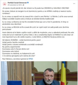 paul stanescu discurs religie biserica lgbt psd