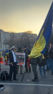 protest piata victoriei calin georgescu stegar dac