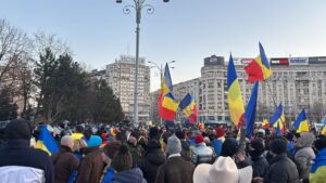 protest piata victoriei calin georgescu stegar dac