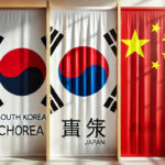 Coreea de Sud, Japonia, China, steaguri