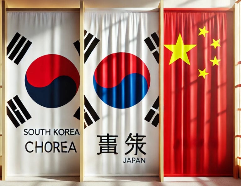Coreea de Sud, Japonia, China, steaguri