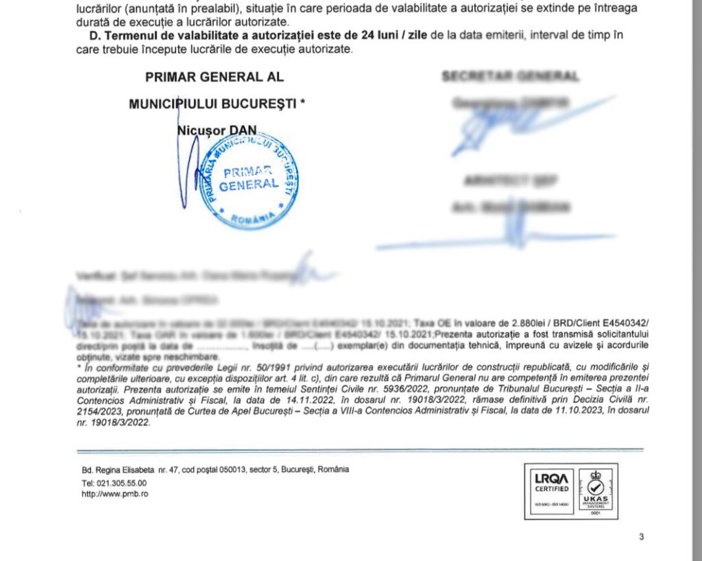 autorizatie semnata Sanador Nicusor Dan