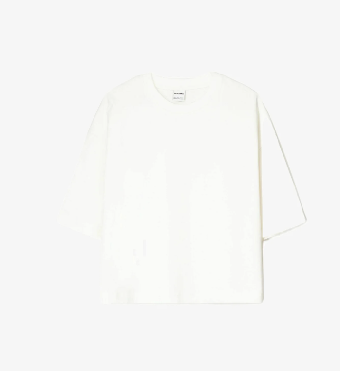 tricou alb oversized 