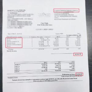 factura salrom casa timis