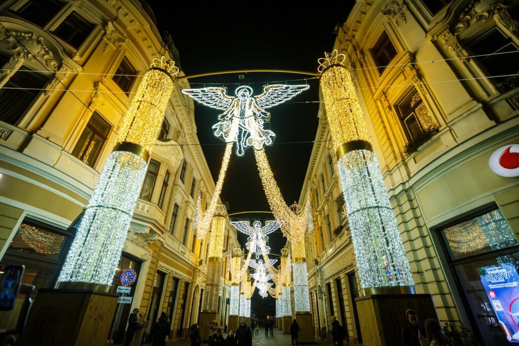 Ingeri, iluminat festiv Cluj