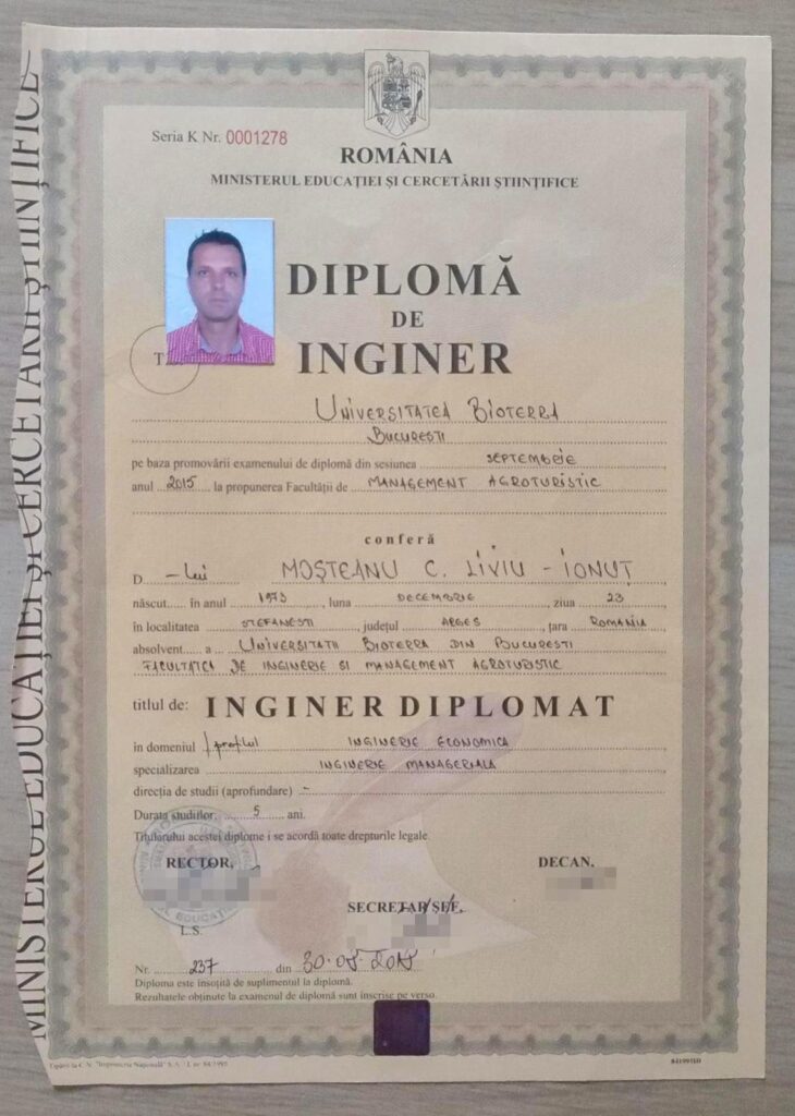 Ionuț Moșteanu își publică diploma de licență la Universitatea Bioterra / Despre Universitatea Athenaeum: „Într-un CV făcut în 2016 în viteză pe un model de pe net a rămas o greșeală care recunosc că mă jenează. Pentru asta îmi cer scuze”